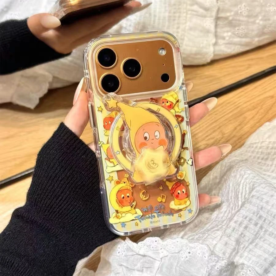 磁吸卡通星星人适用iPhone17Promax时尚苹果16手机壳可爱15趣味14