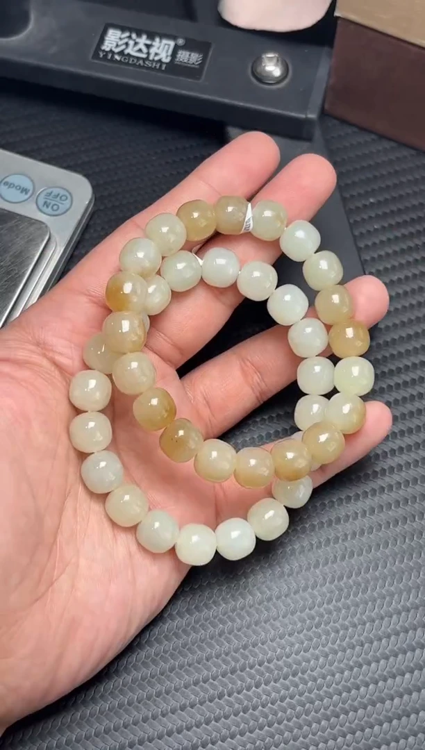 未镶嵌手串和田玉且末微色差远矿卡9*10多样性发货拍一发一L