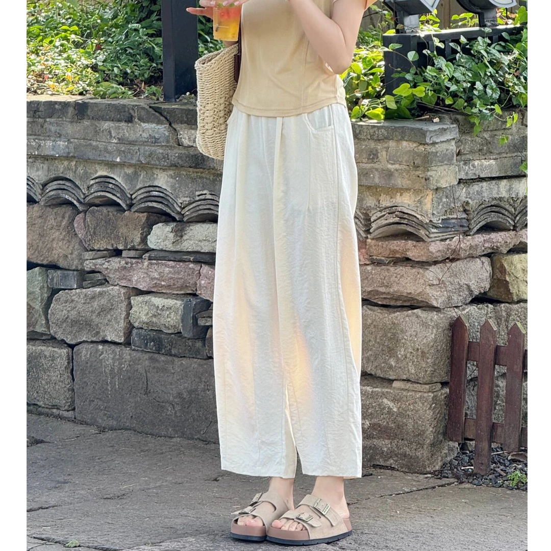 Y.M | 豆腐裤2.0 匹马树皮绉 舒适感拉满休闲百搭款9分裤1006