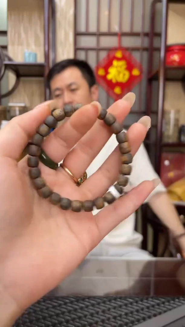 手串沉香国香棋楠0.7+桶珠沉水手串一串