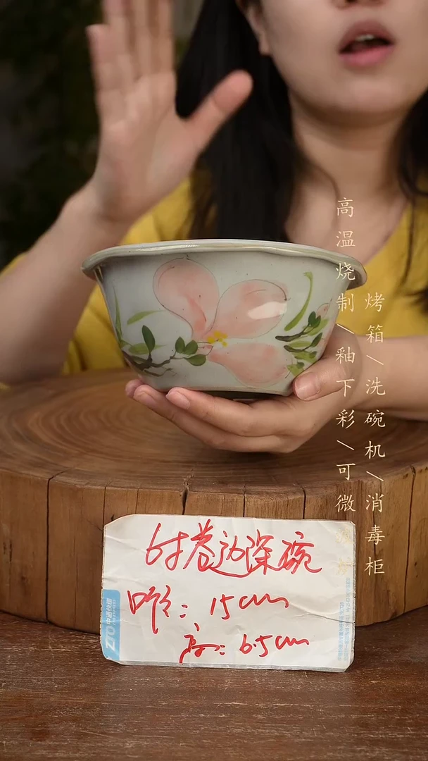 碗瓷景德镇手工手绘高温瓷釉下彩