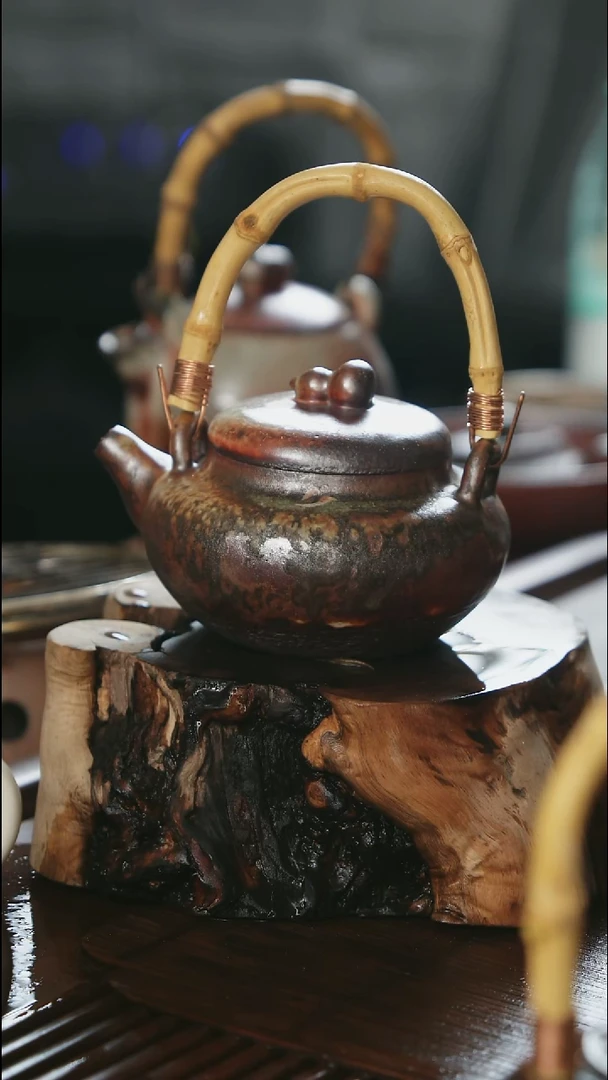 紫砂全手工柿园提梁