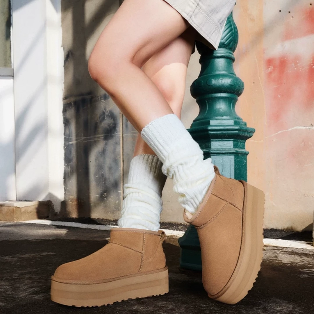 ZUNVO优家撤柜冬雨同款厚底雪地靴百搭时尚