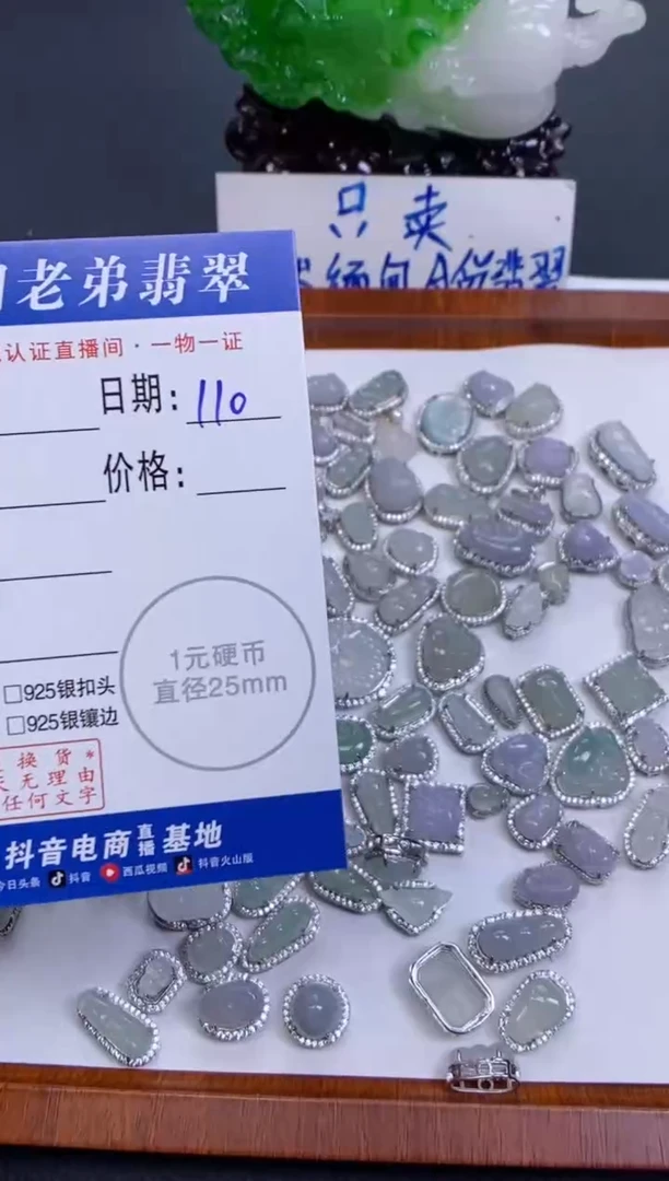 【闪购商品】翡翠颈饰银S925镶嵌多样性发其中一件