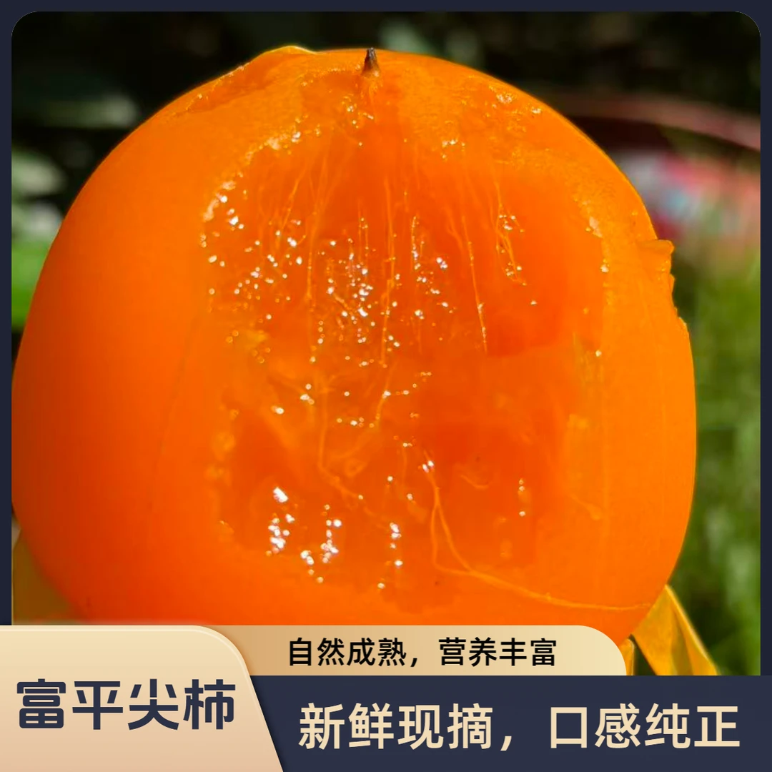 【放软吃】陕西富平新鲜采摘大尖柿甜蜜爆浆清甜可口