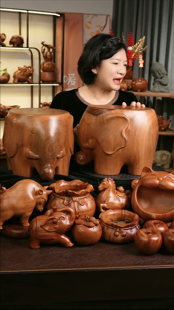 木MD019-1小象换鞋凳随缘发其一