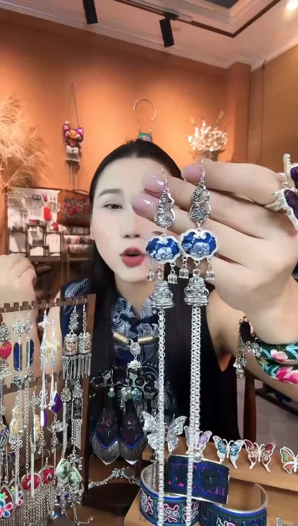刺绣纯手工民族风耳环