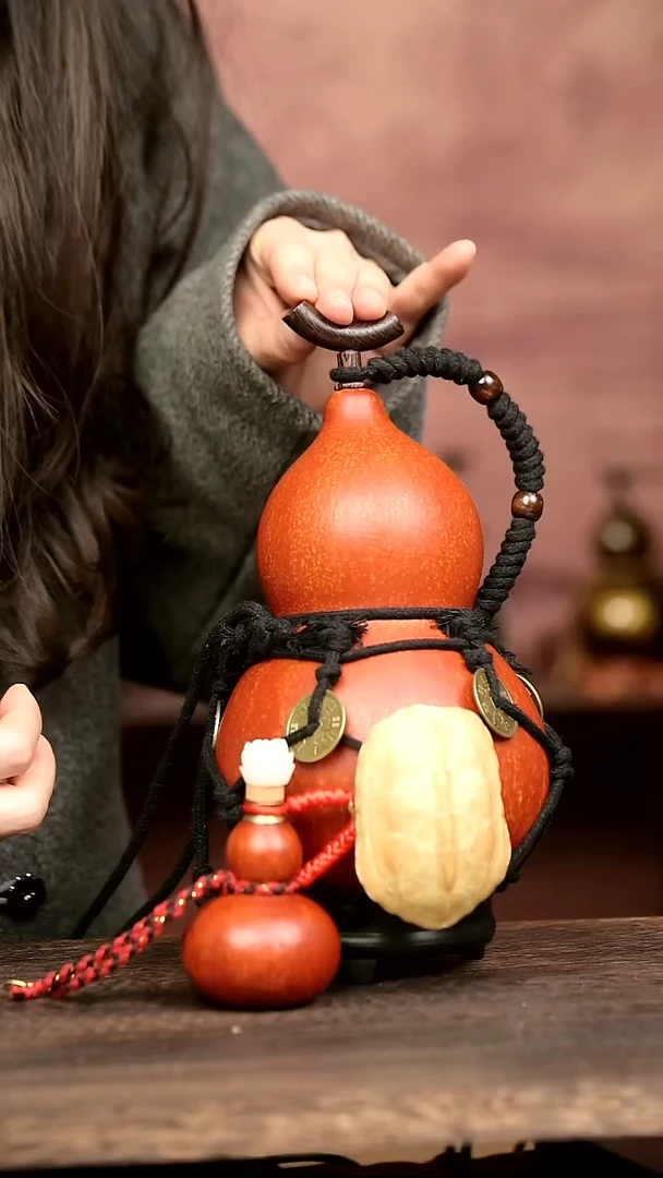 746号中药煮色  大漆葫芦水壶/酒壶 一物一拍