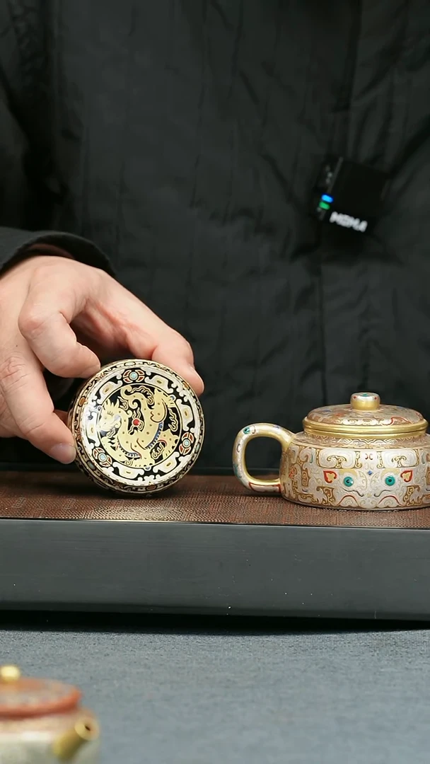 【闪购商品】紫砂茶壶五堂 东皇钟120cc-东皇+神兽盖置