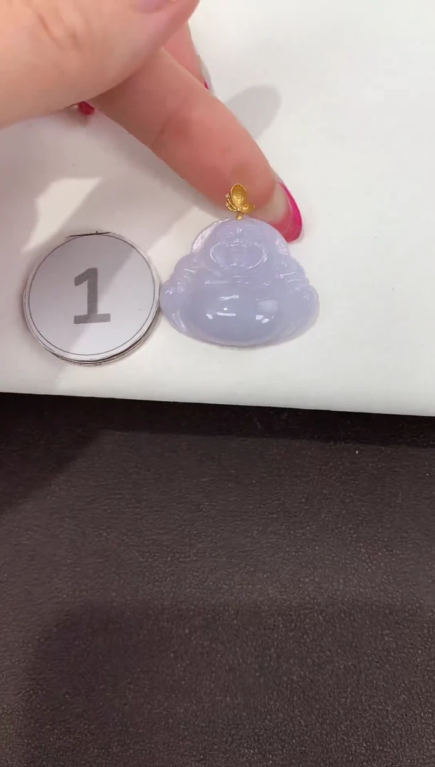 颈饰18K金镶嵌翡翠天然缅甸A货翡翠