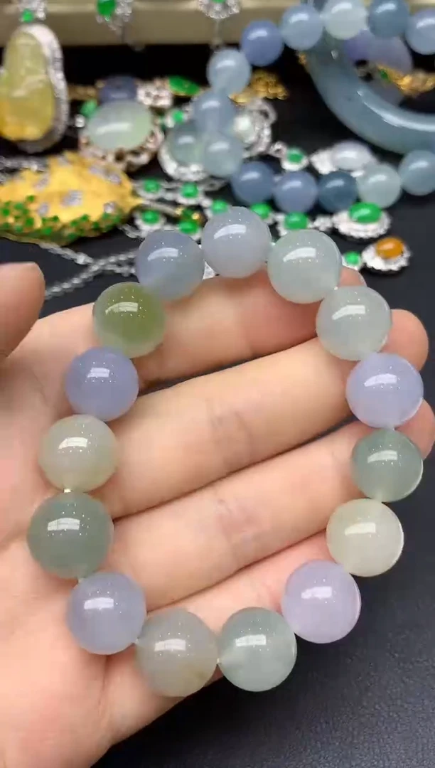 未镶嵌手串翡翠361-雪姐翡翠天天见