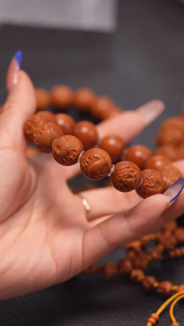 手串橄榄核1.5兽面四象