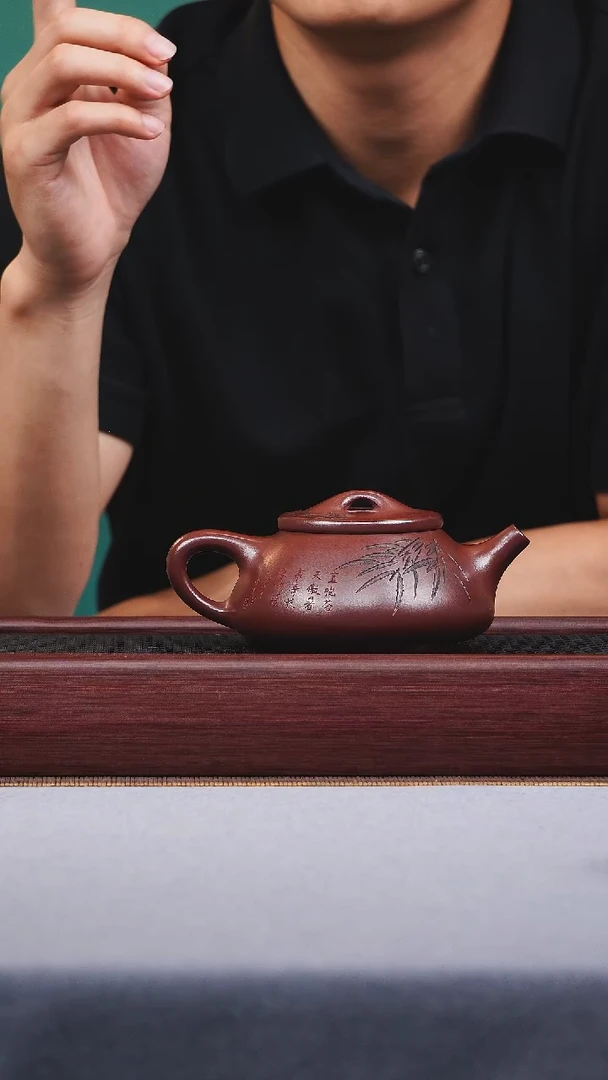 紫砂茶宠宜兴原矿紫砂作品  景州满瓢