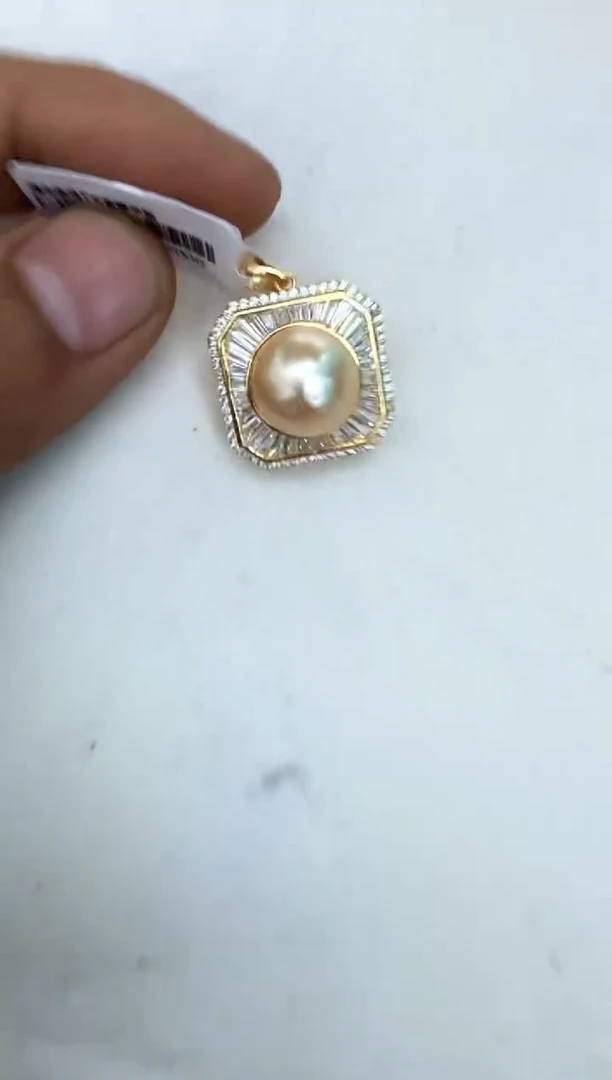 【闪购商品】海水珍珠颈饰银S925镶嵌吊坠