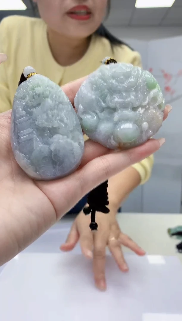 【闪购商品】定制翡翠未镶嵌4902jw-毛货挂件两件99