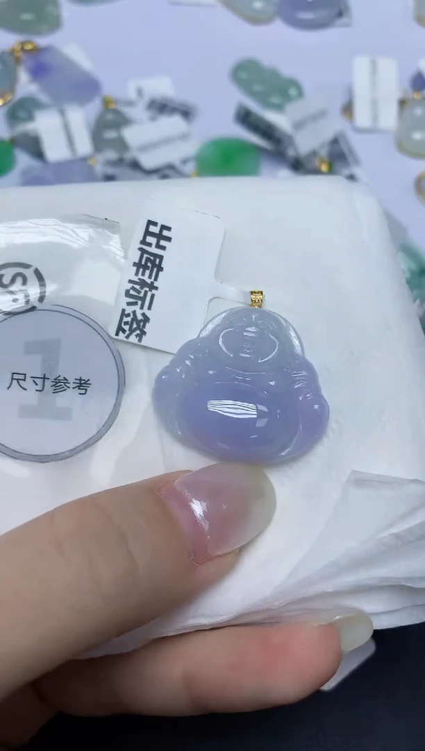 翡翠18K金镶嵌颈饰天然缅甸翡翠A货百元以上9元证书费自理