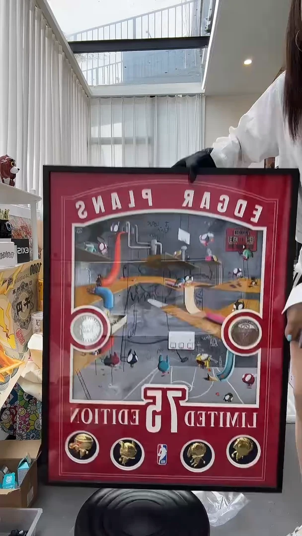 潮流玩具 egdar 75周年NBA联名 限量海报 总500版