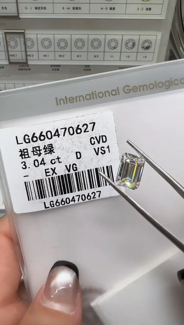 【闪购商品】实验室培育钻石未镶嵌@ 3.04ct 先鉴赏，再定制！