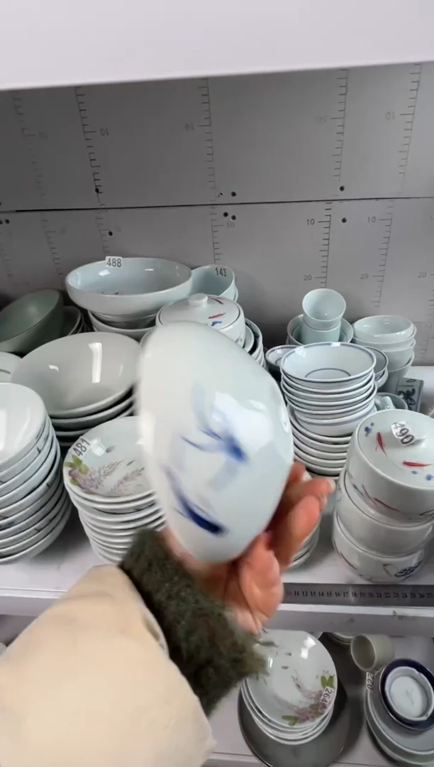 明舟中暇手绘5.5寸古碗（随机图案单只装）