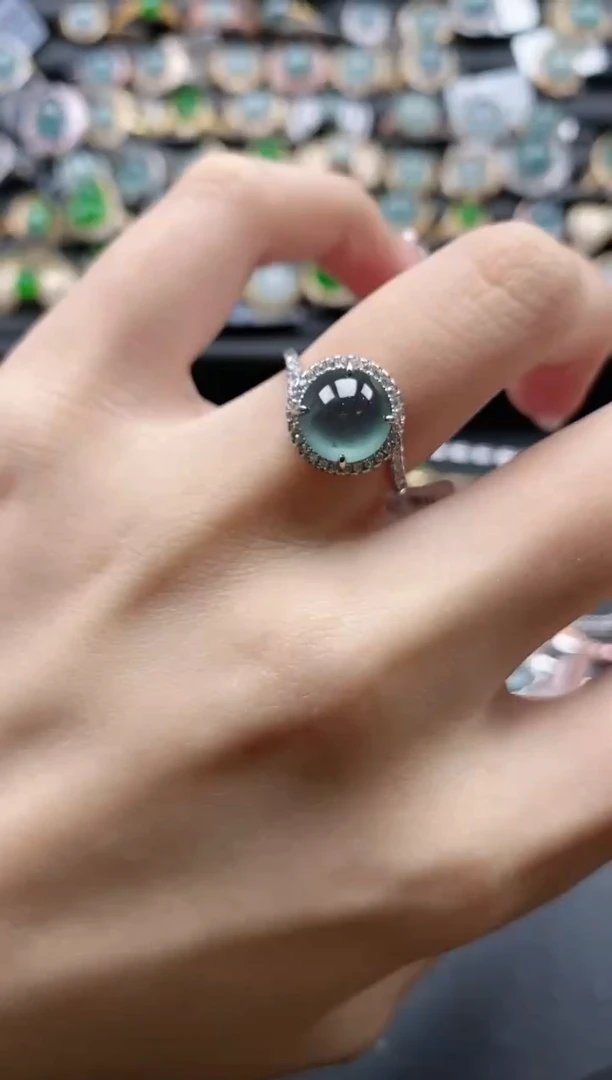 【闪购商品】翡翠戒指银S925镶嵌51151