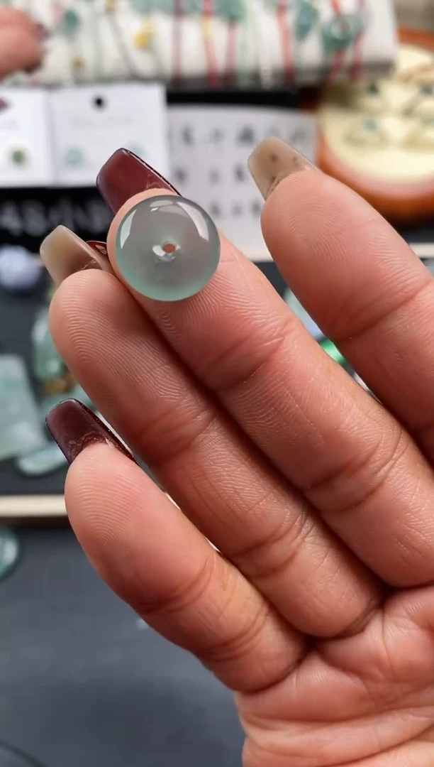 【闪购商品】翡翠裸石99平安扣~默认裸石发货