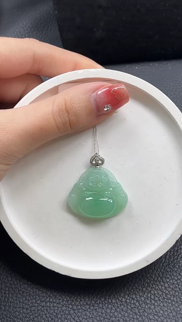 【闪购商品】翡翠颈饰18K金镶嵌佛公