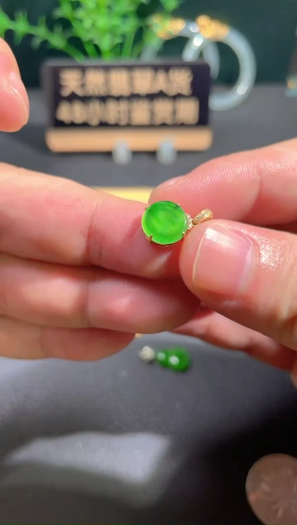 翡翠18K金镶嵌颈饰翡翠