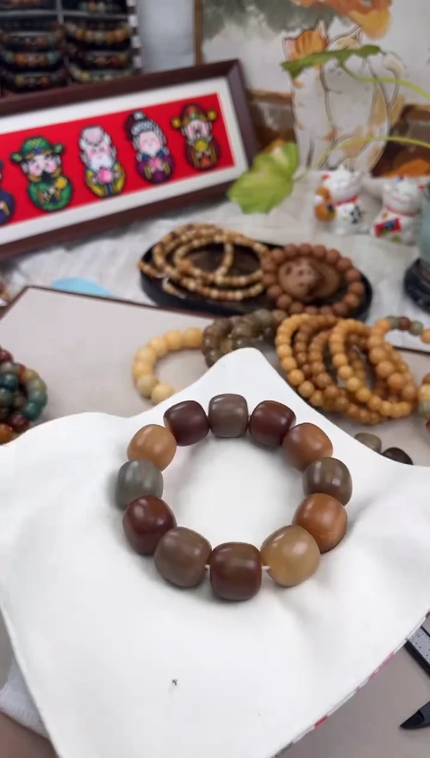 手串菩提根/象牙果a907卡21 落地果瑕疵干磨