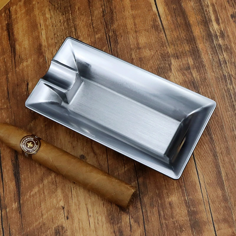 金属雪茄烟灰缸时尚单槽雪茄烟缸创意实用烟灰缸个性潮流家用大号