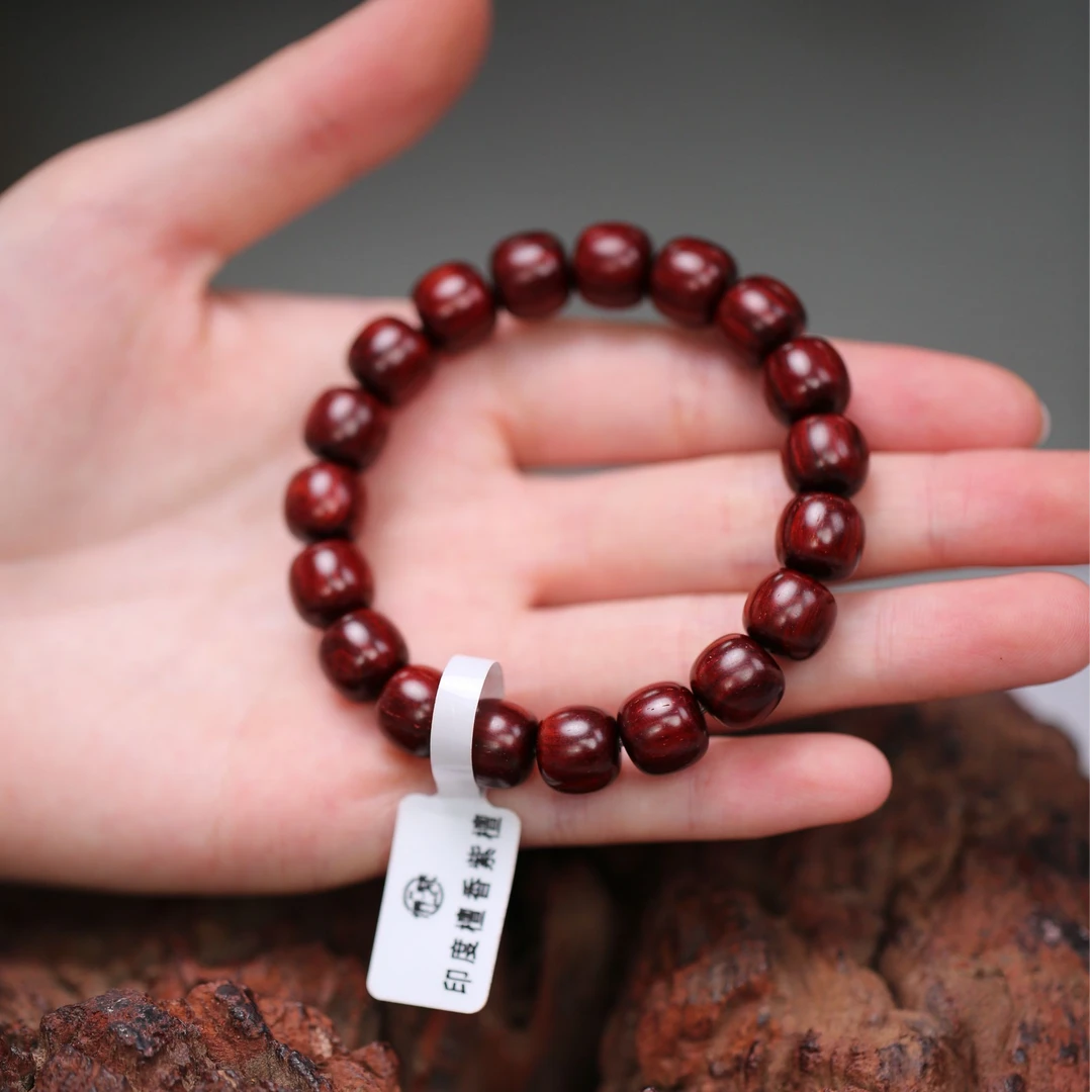 侨梵【紫檀】印度檀香小叶紫檀老型珠9*10手串多样性发一