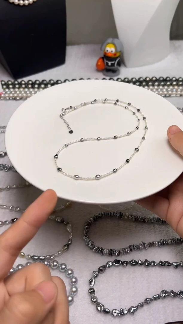 颈饰银S925镶嵌海水珍珠珍珠