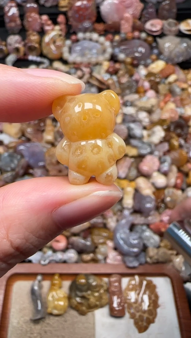 颈饰未镶嵌硅化珊瑚（珊瑚玉）857