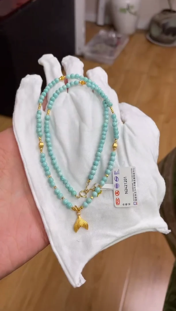 【闪购商品】绿松石颈饰银S925镶嵌57