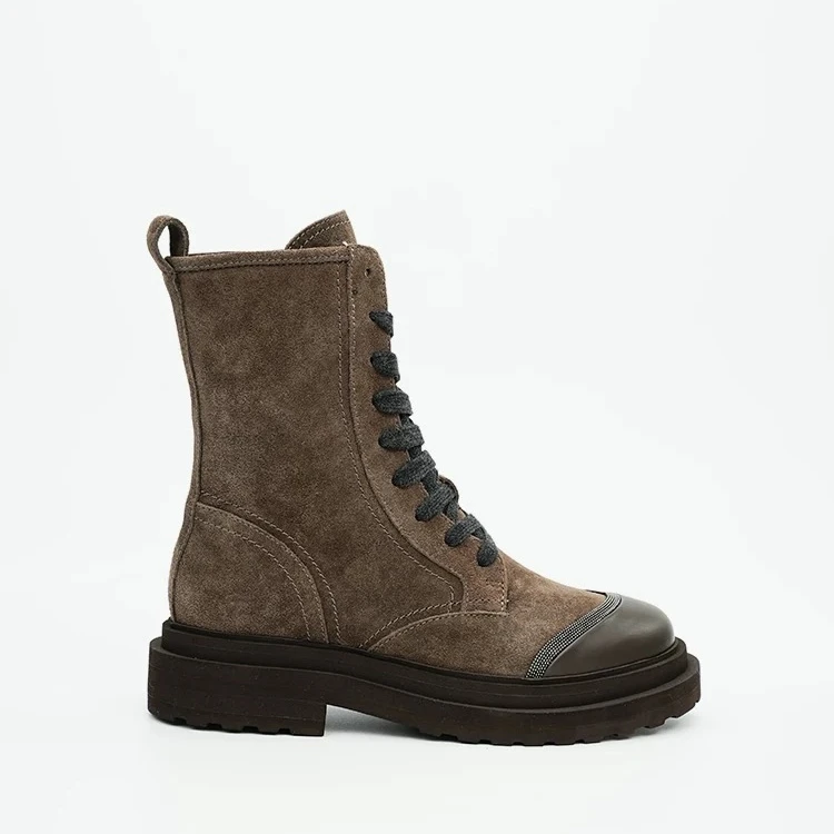 GershonBram“珍妮” 系列B*C同款复古高级长筒马丁靴