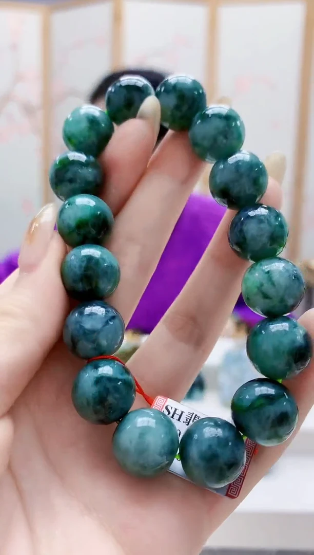 未镶嵌定制翡翠4852jw-毛货手串46