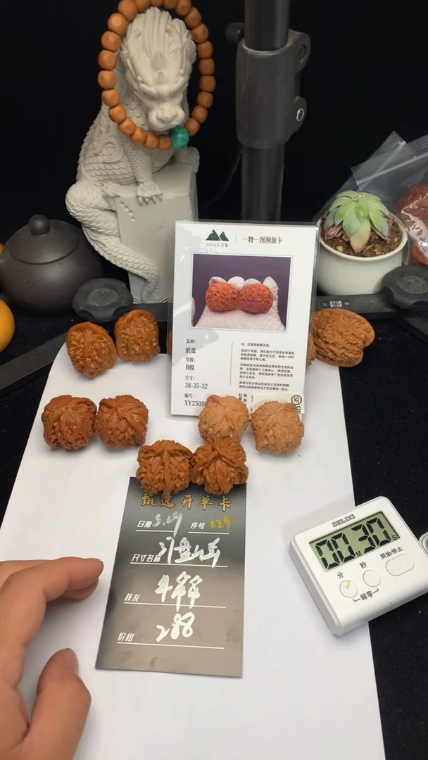 文玩核桃把件盘山三棱229