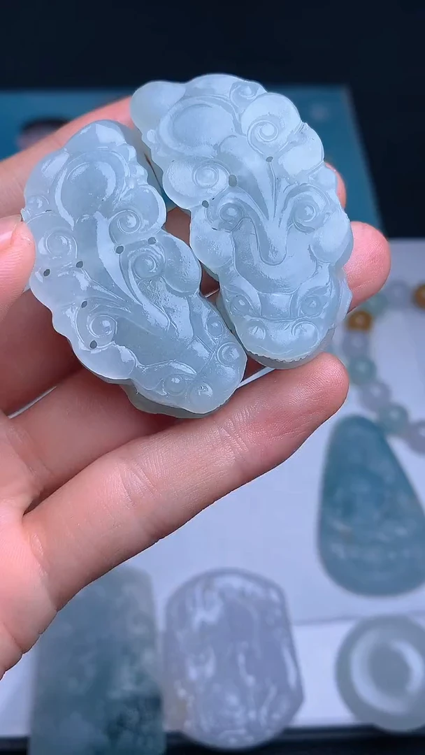 定制翡翠未镶嵌AF003000一对