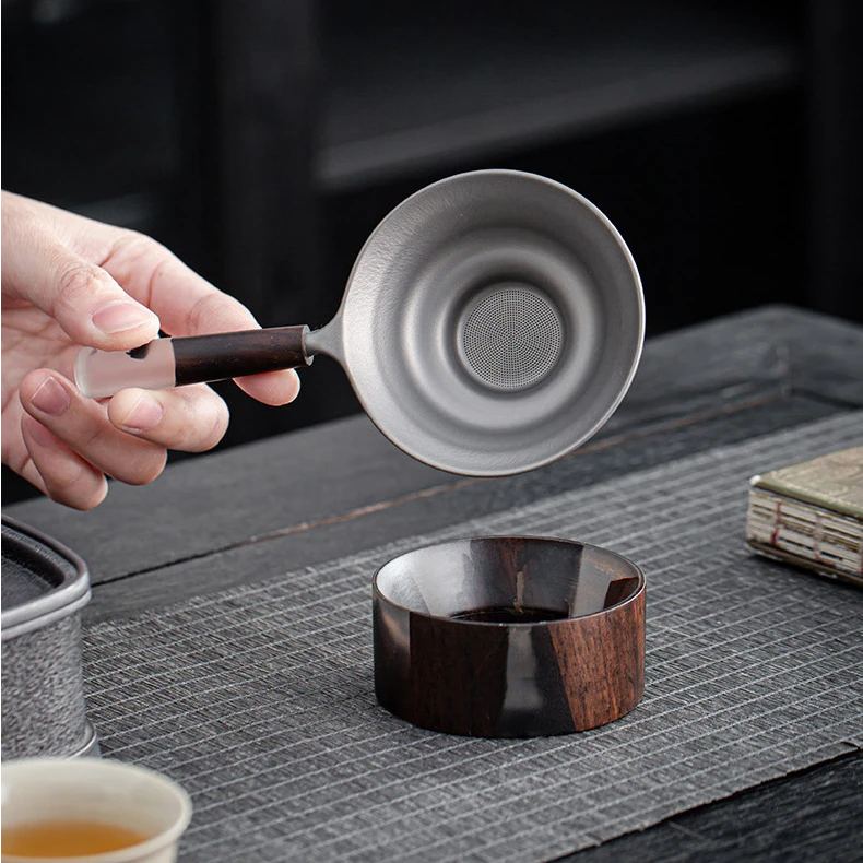 纯钛茶漏茶滤千孔一体滤茶器超细茶叶滤网茶隔公道杯高档过滤茶具