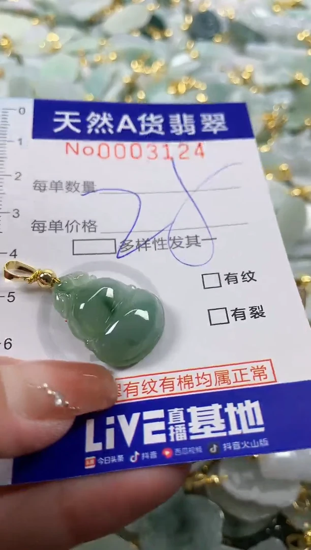 颈饰未镶嵌翡翠天然A货翡翠