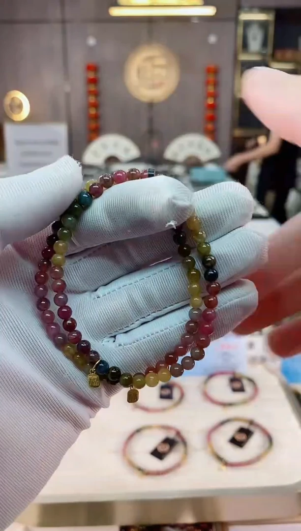 单圈手串4mm+未镶嵌碧玺（多样性发一条）xion