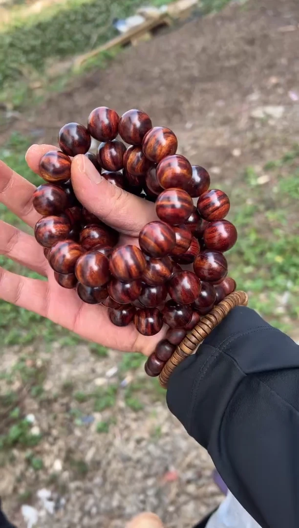 黄花梨/降香黄檀A006紫油梨1.8圆珠手串368多样性发一