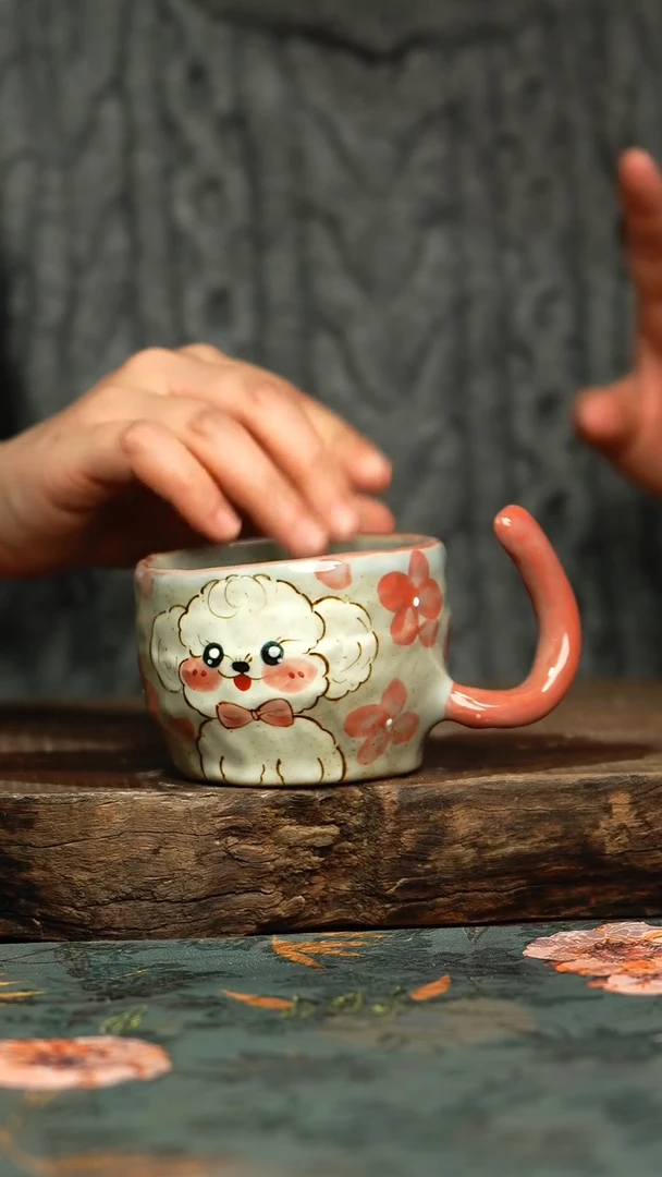 【闪购商品】杯杯釉下彩手工手绘同款陶器