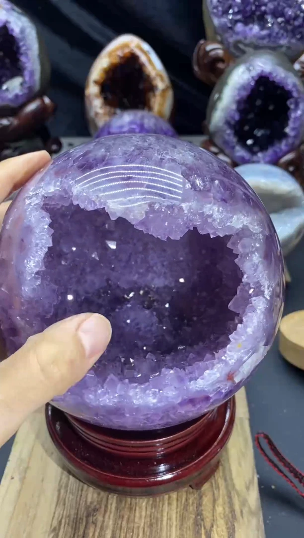 未镶嵌大型摆件（非配饰）紫晶159号开口笑