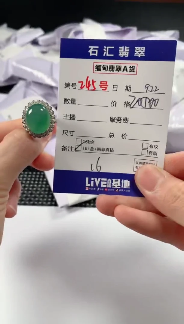 颈饰18K金镶嵌翡翠1