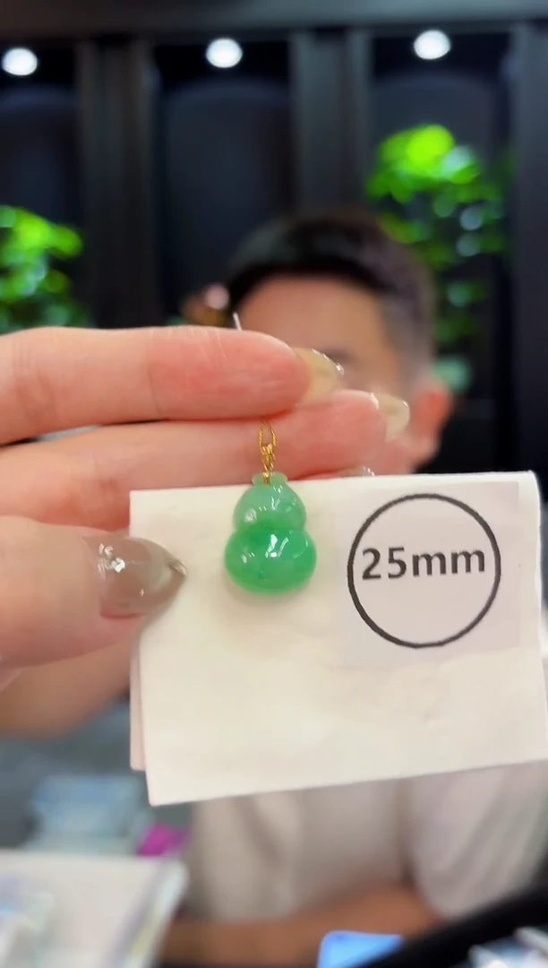 翡翠18K金镶嵌颈饰  缅料A货/支持复检/一件