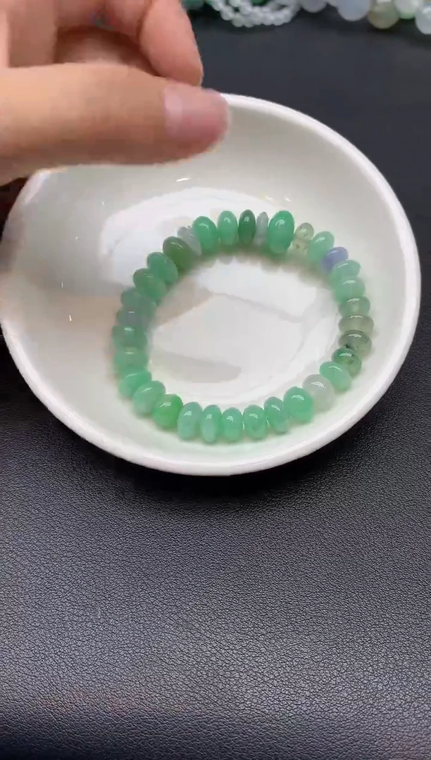 未镶嵌手串翡翠179-雪姐翡翠天天见