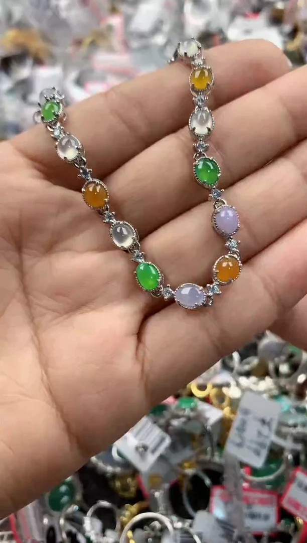 银S925镶嵌戒指翡翠777             9