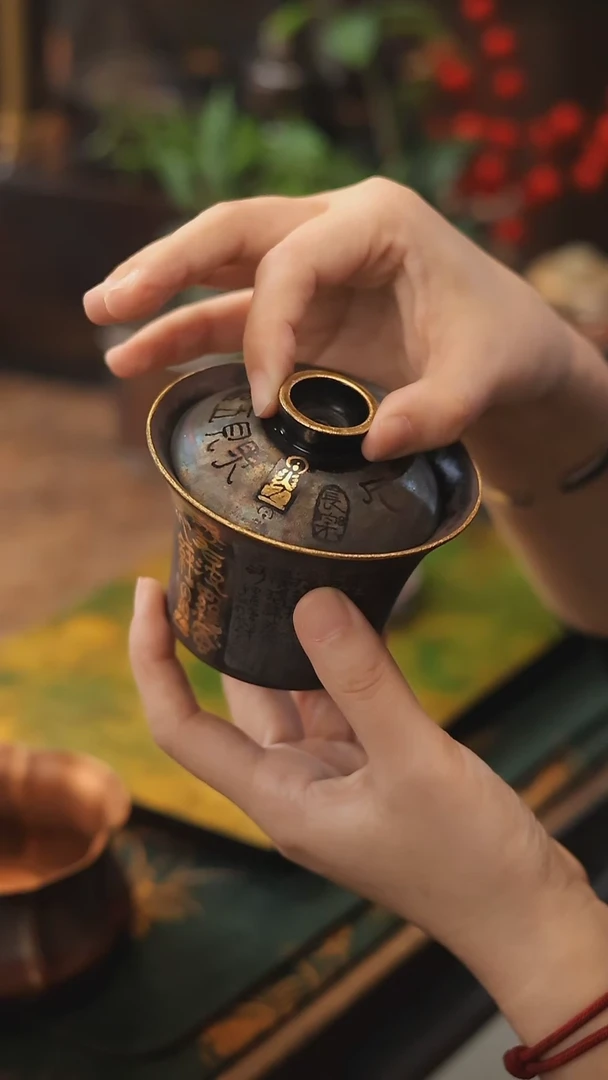 【闪购商品】禾泥心经马蹄盖碗