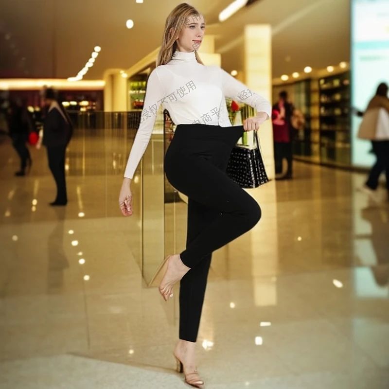 2458空气层羊毛女裤