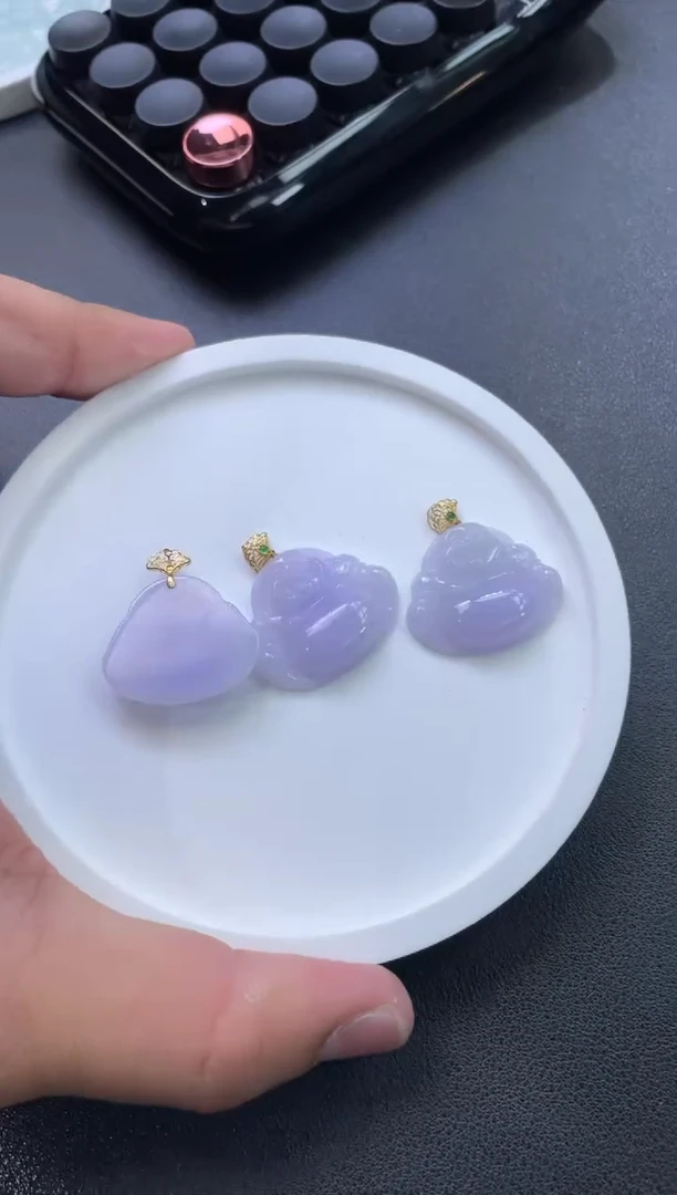 18K金镶嵌定制翡翠DDJ52676/多样性发一件